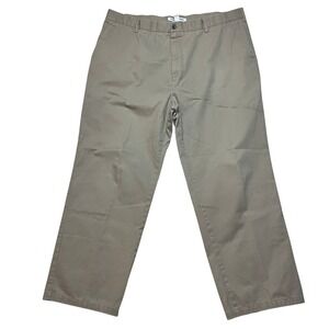 Amazon Essentials Chino Pants Mens 42x30 Tan Khaki Straight Fit Flat Front